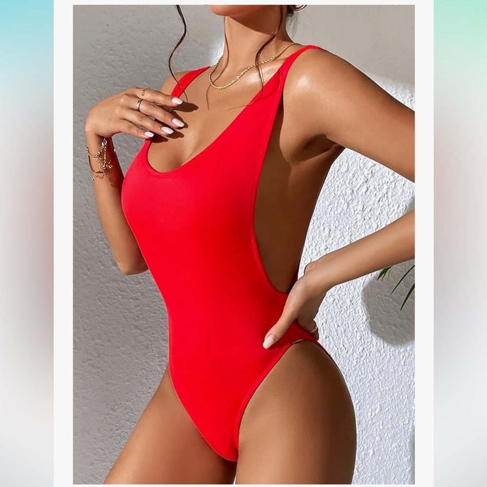 Red One-Piece Swimsuit